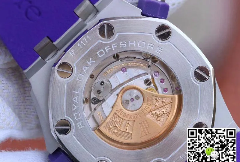 Audemars Piguet Royal Oak Offshore Diver 15710ST.OO.A077CA.01 1:1 Best Edition Replica Watch Swiss ETA3120 Superlumed Purple textured dial